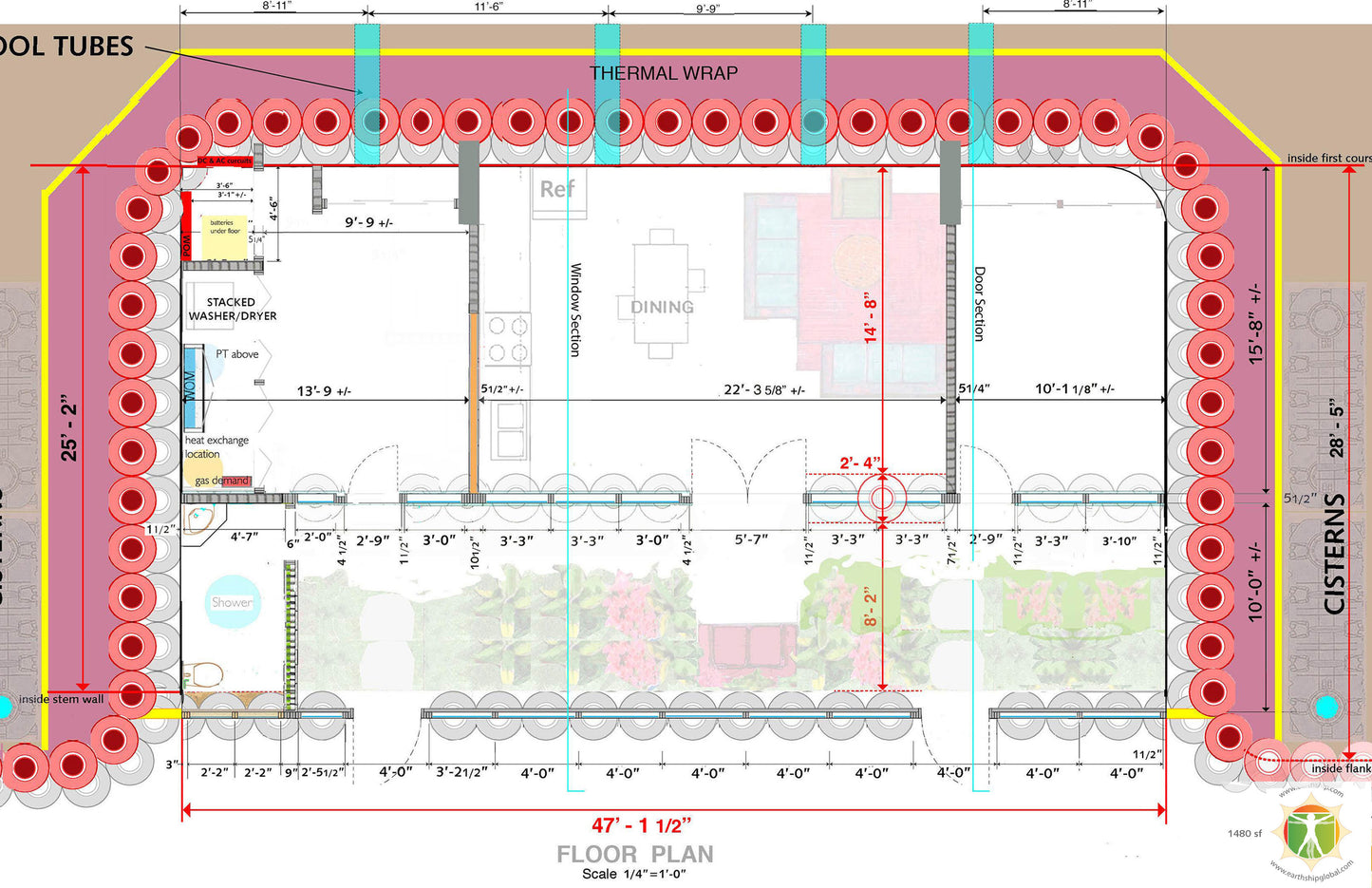 Encounter Earthship Construction Drawings