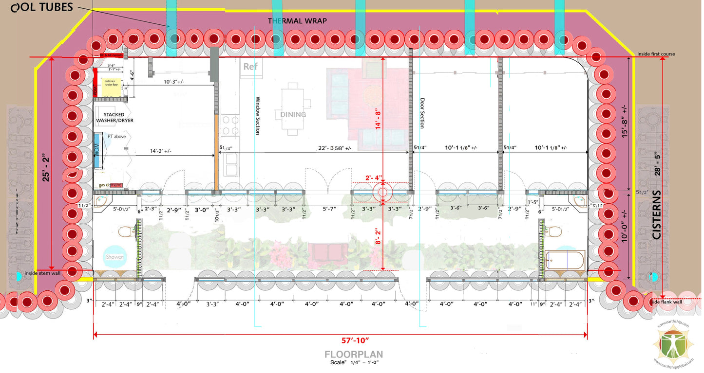 Encounter Earthship Construction Drawings