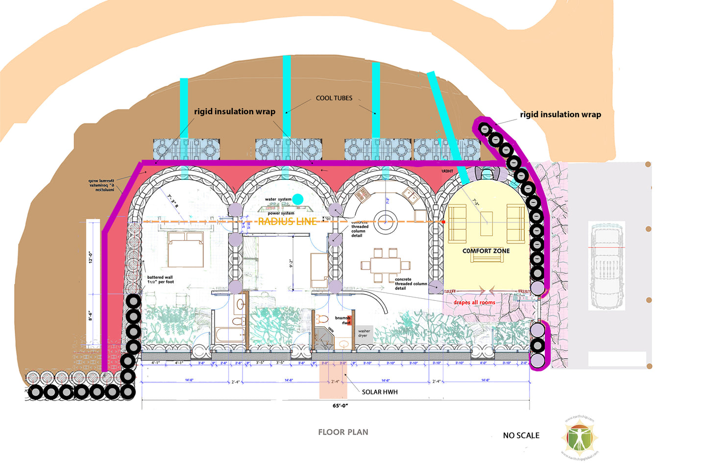 Unity Earthship Construction Drawings