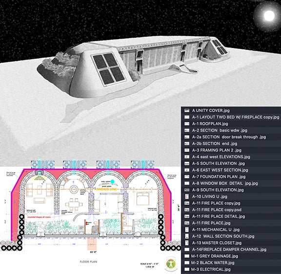 Unity Earthship Construction Drawings