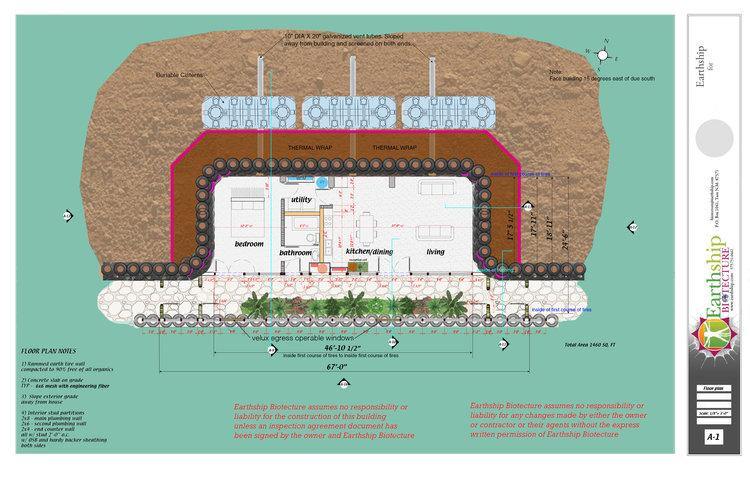 Global Model Earthship Construction Drawings