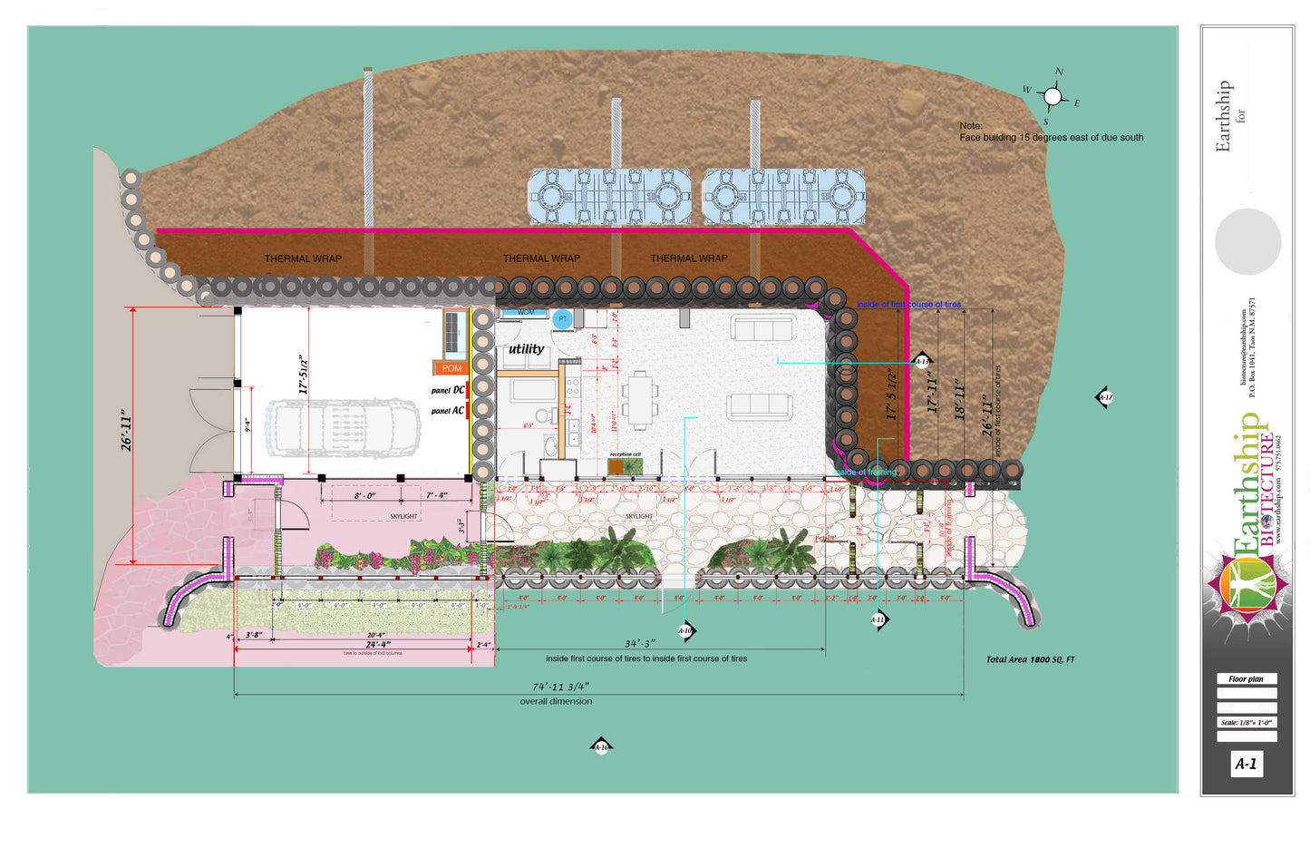 Global Model Earthship Construction Drawings