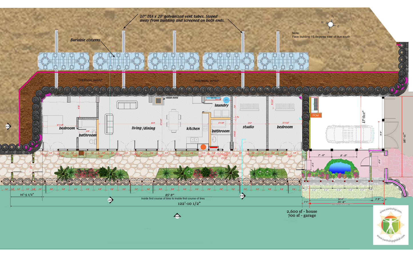 Global Model Earthship Construction Drawings