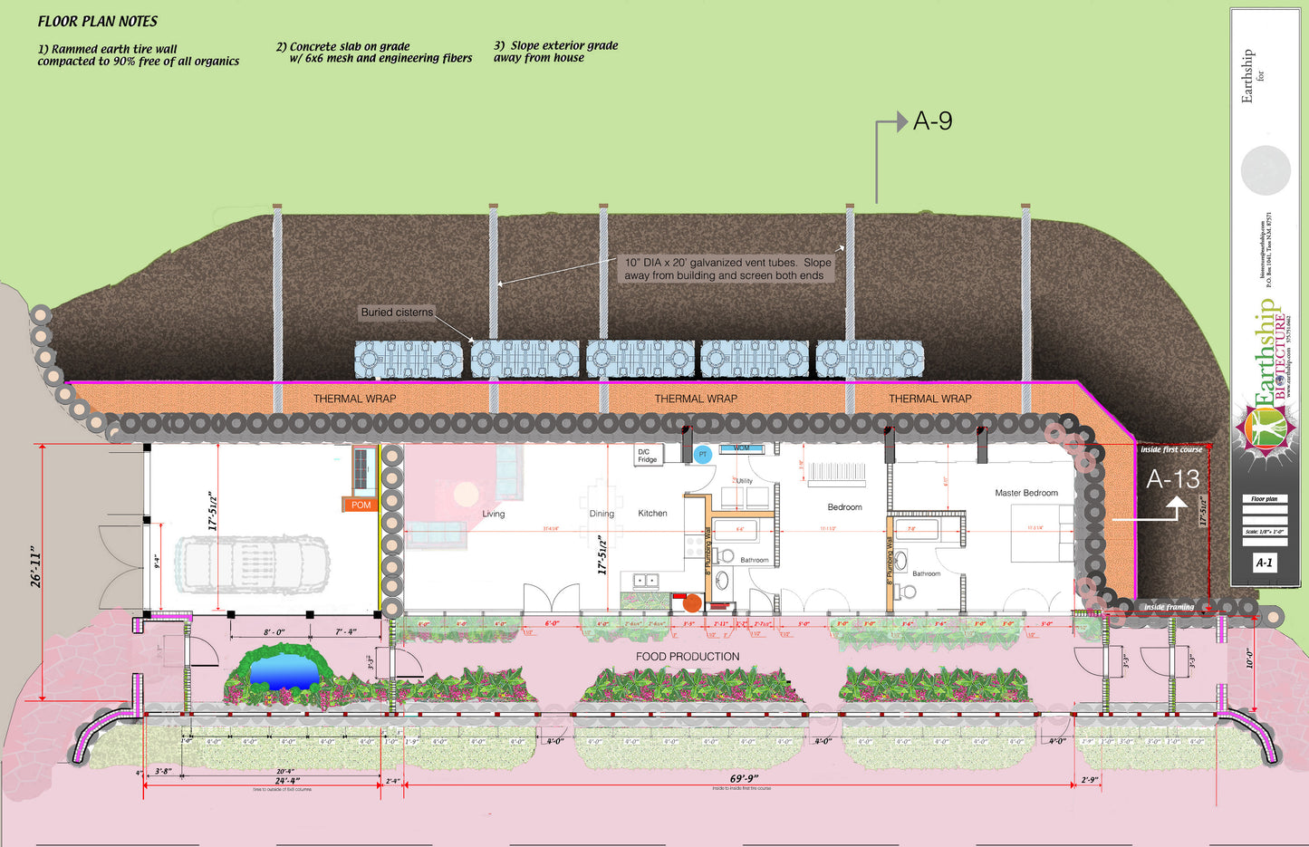 Global Model Earthship Construction Drawings