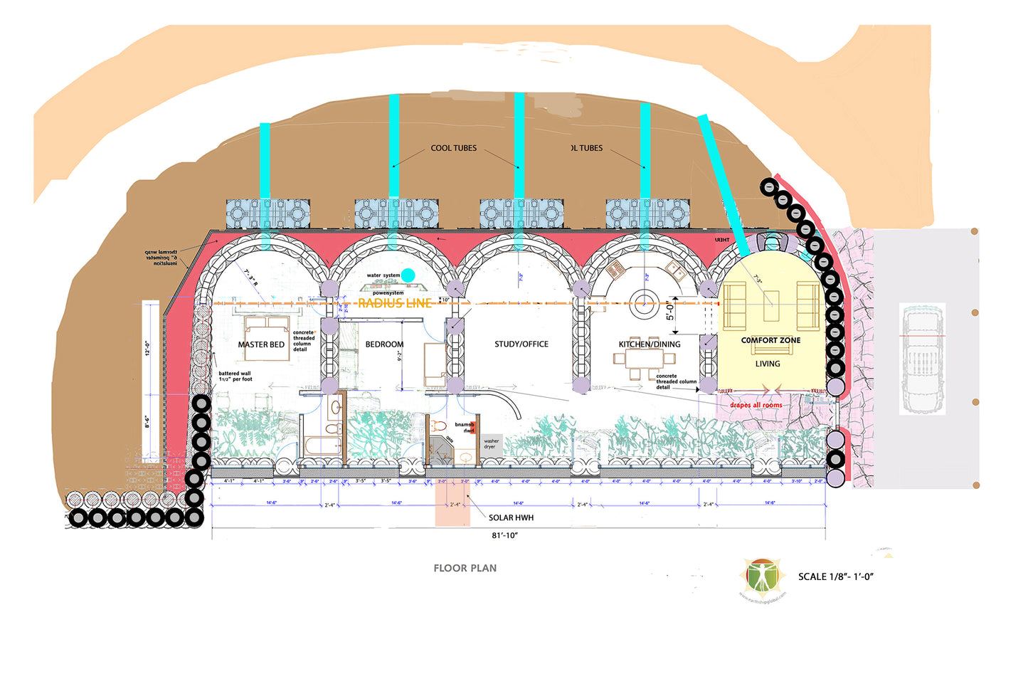 Unity Earthship Construction Drawings