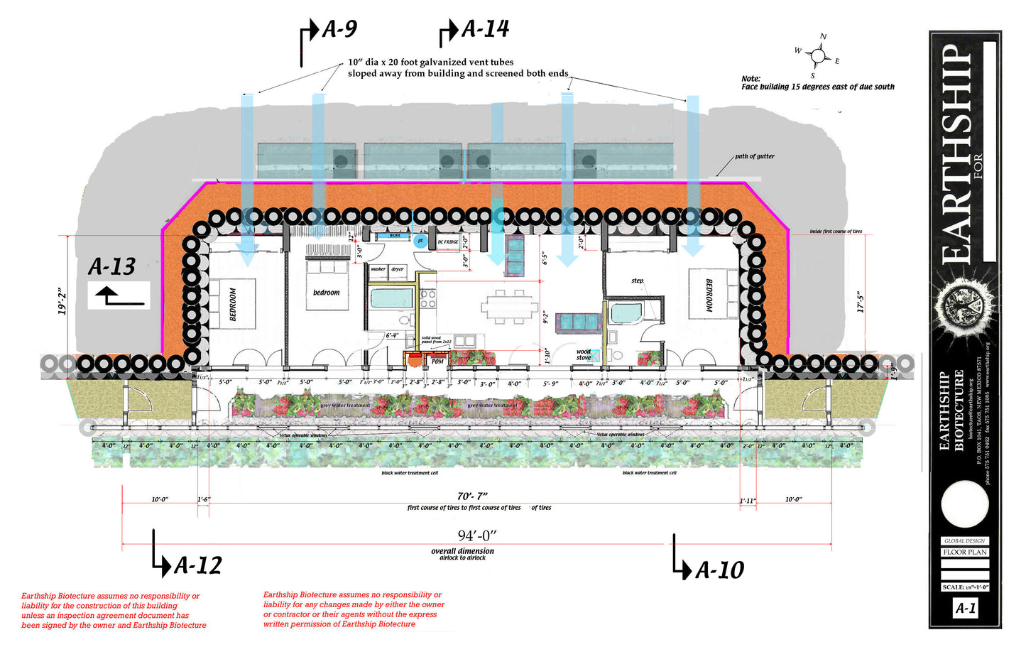 Global Model Earthship Construction Drawings