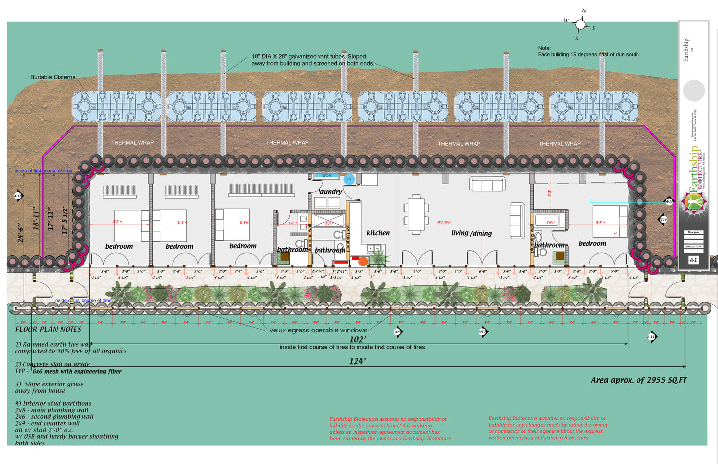 Global Model Earthship Construction Drawings