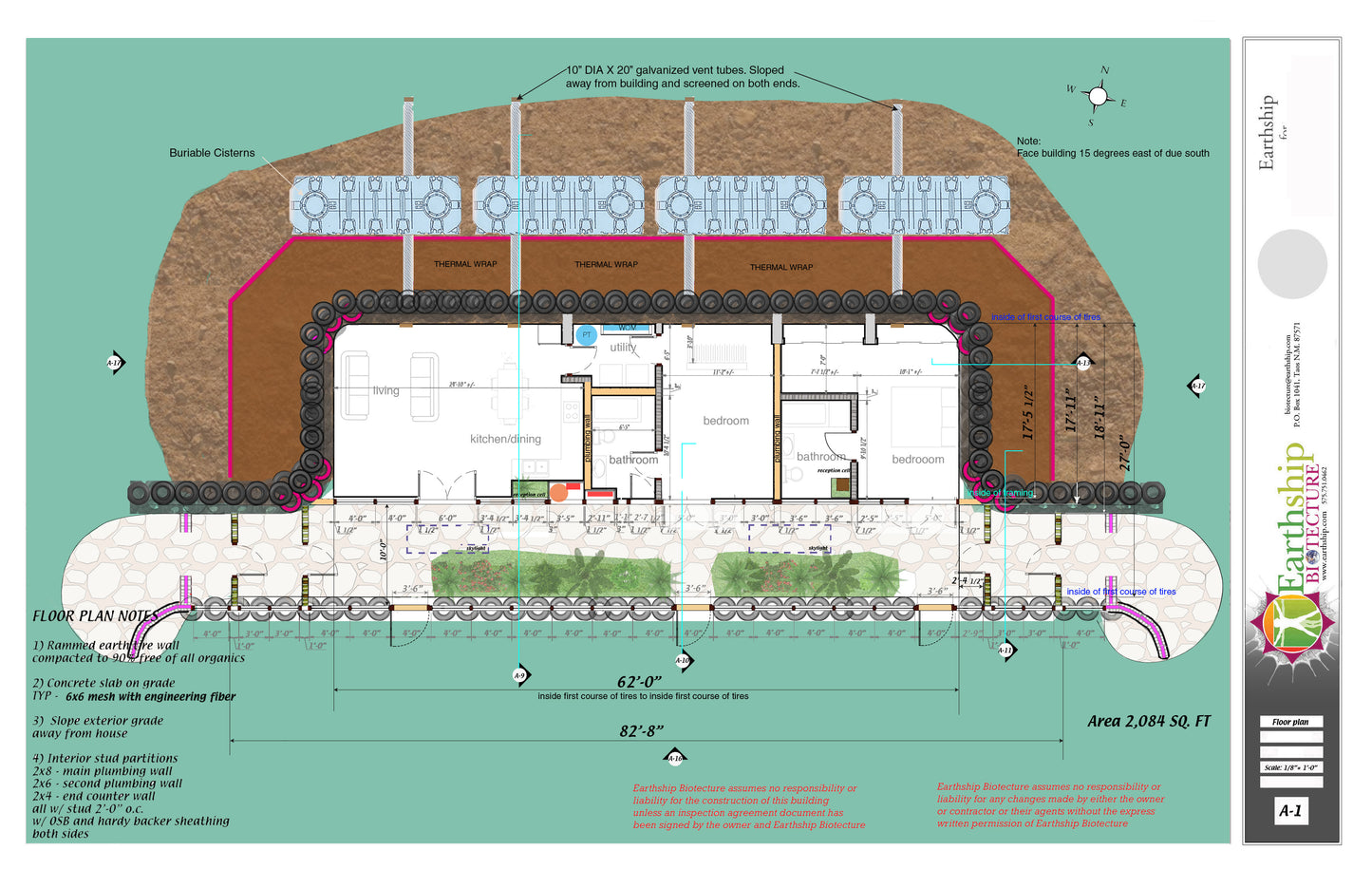 Global Model Earthship Construction Drawings