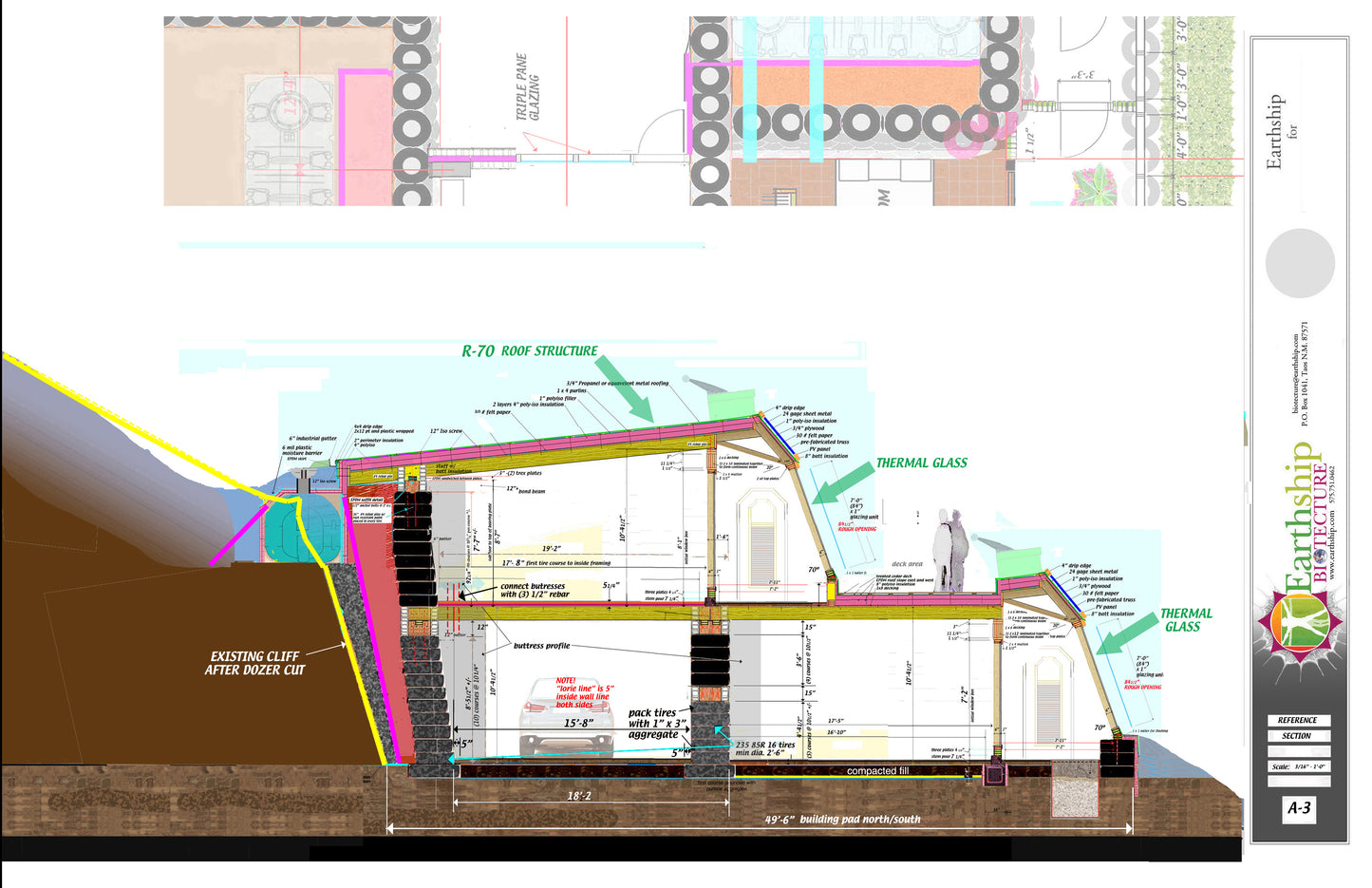 Global Model Earthship Construction Drawings