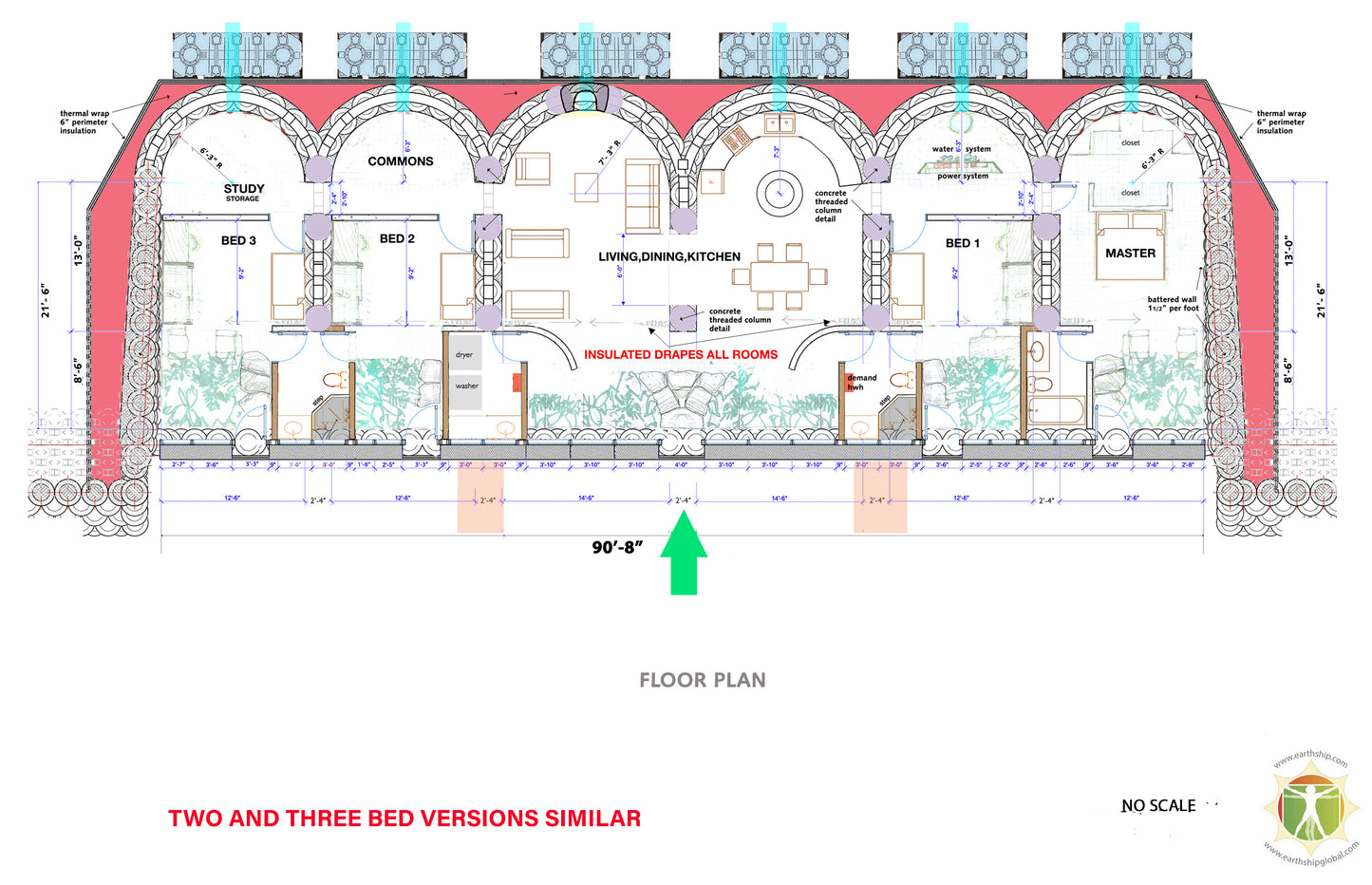 Unity Earthship Construction Drawings