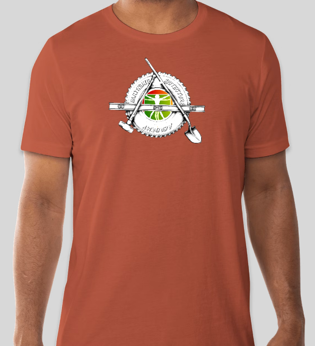 Rust Colored Academy Short Sleeve T-Shirt