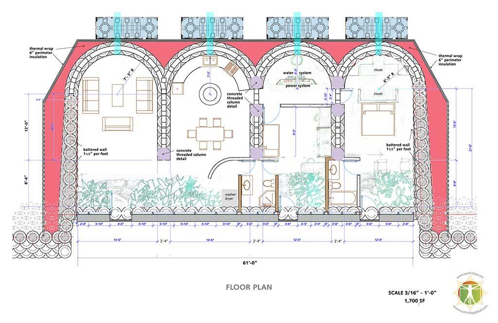Unity Earthship Construction Drawings – Earthship Biotecture